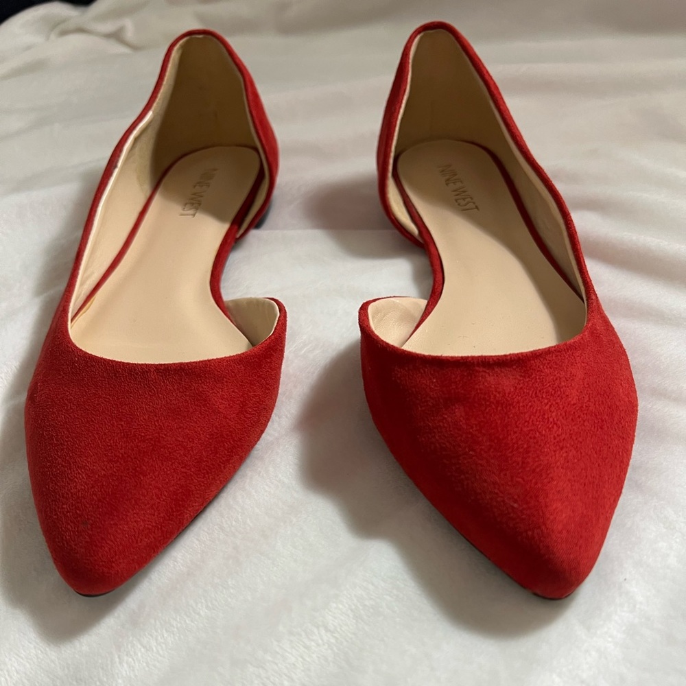 Nine West Red Flats Size 6.5